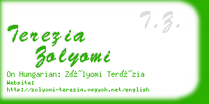 terezia zolyomi business card